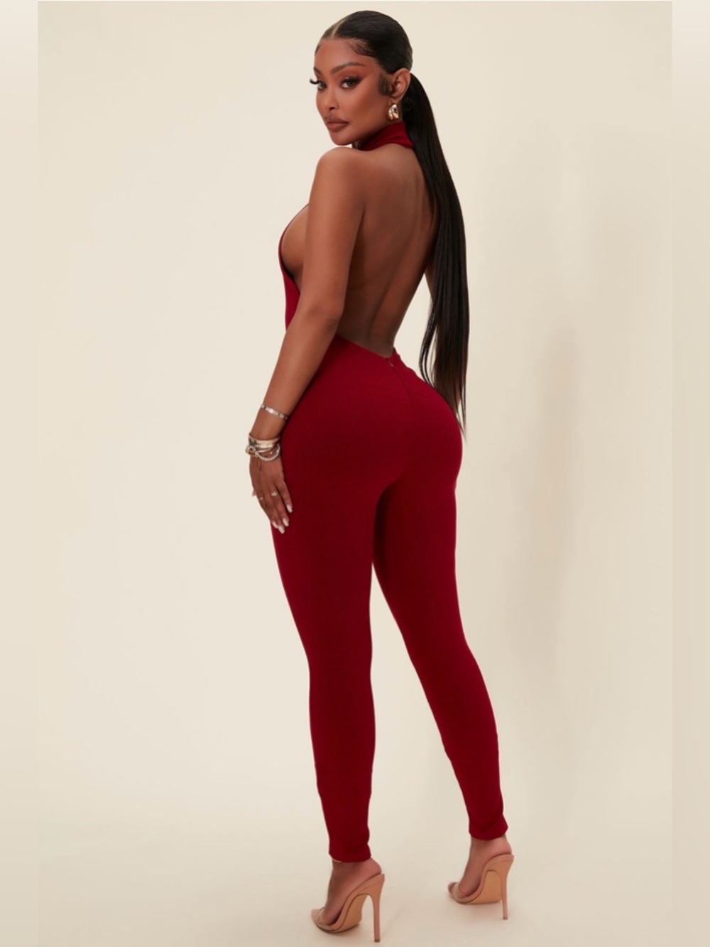 Fashion Nova Cassandra Light Snatched Jumpsuit - Red (Brand new w/ tags) - Picture 2 of 4
